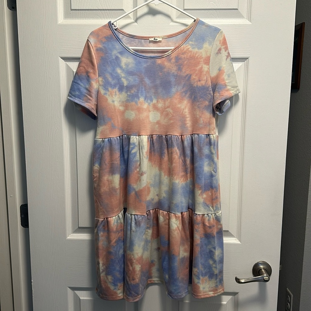 Egs Tie-Dye Tiered T-Shirt Dress